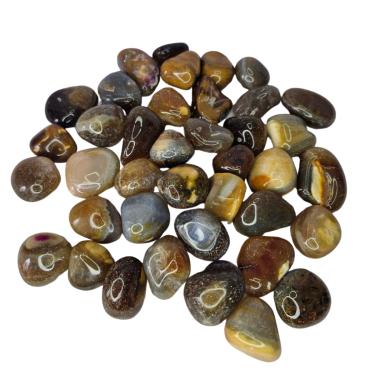 Imagem de Pedra Ágata de Fogo Rolada 4 a 6 cm Natural 1 kilo