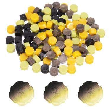 Imagem de PATIKIL Contas de lacre de cera, kit de 4 peças de contas hexagonais para carimbo de selo de cera para convite de casamento envelope de carta de artesanato faça você mesmo cartão embrulho de presente