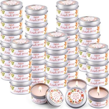 Imagem de Conelist 24 peças de lembrancinhas de festa de Dia de Ação de Graças Velas Perfumadas de Lavanda Perfumadas de Abóbora Tealight Presente de Ação de Graças Outono Chá de Bebê Presentes de Devolução