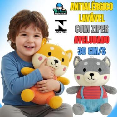 Imagem de Lobos de Pelúcia 30 cm  Par de Brinquedos Macios e Antialérgicos - Toy