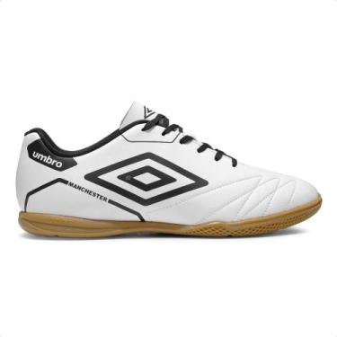 Imagem de Chuteira Futsal Umbro Manchester Masculino, 40, Branco, Preto