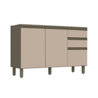 Imagem de Balcão De Cozinha Modulado Connect C/ 3 Portas E 2 Gavetas P/ Pia Duna/cristal - Henn