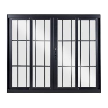 Imagem de Janela De Alumínio De Correr 100x200x8cm 4 Folhas Vidro Liso Topsul Esquadrisul