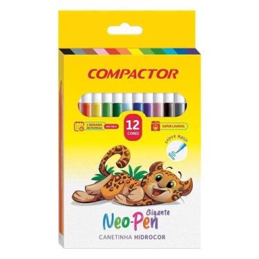 Imagem de Canetinha Hidrográfica Neo Pen Gigante 1588424 12 Cores - Compactor - 