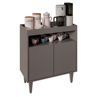 Imagem de Balcão Aparador Buffet Cantinho do Café 71cm Lice M24 Grafite - Mpozenato