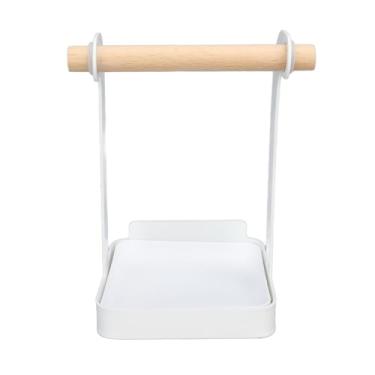 Imagem de Suporte de tampa de concha de panela, suporte de madeira, acessórios de cozinha, espátula, suporte, tampas de panela, suporte de pauzinhos, prateleira de utensílios de cozinha para organizador de
