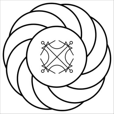 Imagem de Placa Radiestesia Radiônica 17x17 Cm - TURBILHÃO com SOL