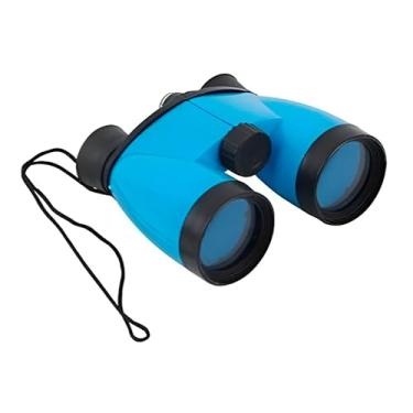 Imagem de Binóculo Infantil Educativo, Plástico Azul, 4x Zoom, com Bússola e Alça, 12x10cm, para Atividades ao Ar Livre e Exploração