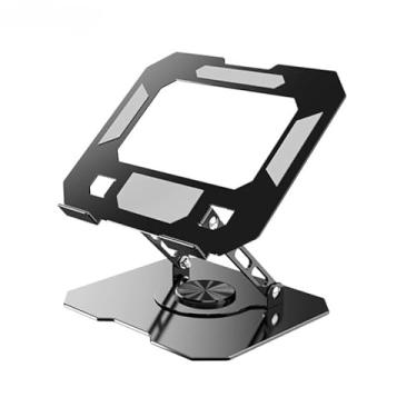 Imagem de Suporte de Metal Ajustável Para Notebook 10 Ate 17" Giratória de 360° (PRETO)