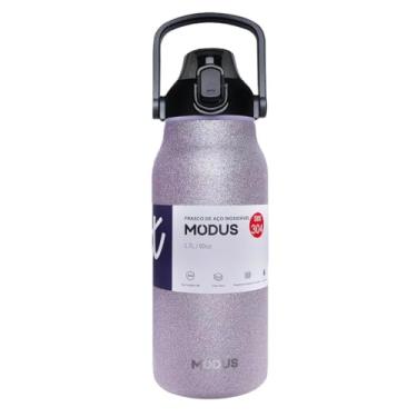 Imagem de Garrafa Térmica 1700ml de Viagem Inox com Isolamento a Vácuo com Canudo (Roxo)