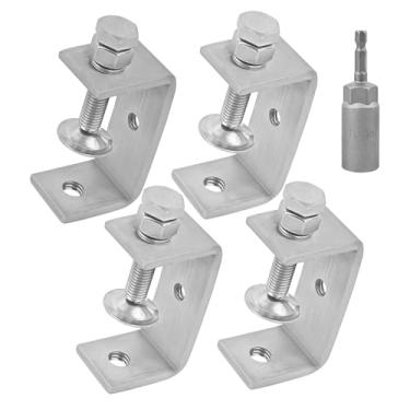 Imagem de Eunenete Grampos C de aço inoxidável 304, grampos de tigre resistentes de 75 mm para marcenaria, braçadeira C pacote com 4