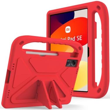 Imagem de Capa para tablet Xiaomi Redmi Pad SE 11 polegadas (2023) material EVA à prova de choque capa infantil para Redmi Pad SE (vermelho)
