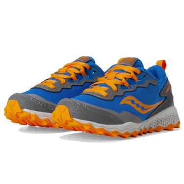 Imagem de Saucony Tênis infantil unissex Peregrine Kidz Shield, Azul/laranja, 10.5 Big Kid
