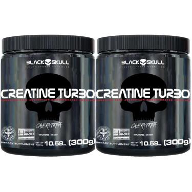 Imagem de Creatina Turbo Black Skull 600g (2 Potes) - 100% Original!