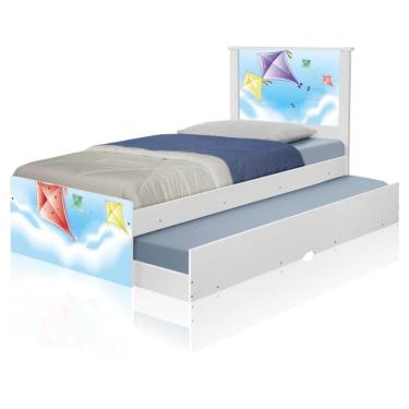 Imagem de Bicama Juvenil Adesivada Pipas Com Colchões