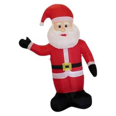 Imagem de oshhni Enfeite inflável de Natal do Papai Noel com 1,2 metros de altura, para uso externo, 110V (EUA), multiuso, ideal para o Ano e as festas de fim de