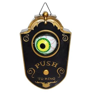 Imagem de Campainha de globo ocular animado de Halloween com luz e som LED, decoração de Halloween, globo ocular animado com sons assustadores, adereço de festa de Halloween animado para festa de Halloween