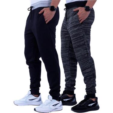 Imagem de Kit 2 Calças Masculina MXD Conceito Moletom Slim Fit Cores Cor:;Tamanho:GG;Gênero:Masculino-Masculino