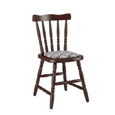 Imagem de Cadeira Daiana em Madeira Maçica Estofada Castanho Acetinado Piratini