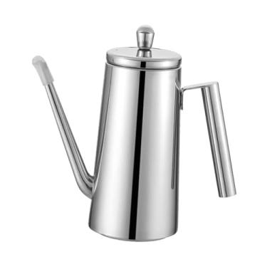 Imagem de Bothyi Dispensador de azeite em aço inoxidável, galheteiro portátil e fácil de limpar, multifuncional para azeite, vinagre e churrasco, 1000ml Alça de aço