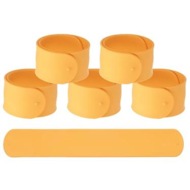 Imagem de YELARXI Pulseiras de batida, pulseiras de silicone com pingente de pressão - 6 peças adequadas para (aniversário, férias, troca de presentes, lembrancinhas de festa, projetos artesanais, prêmios faça
