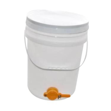 Imagem de MERIGLARE Balde de mel Balde de mel branco Suprimentos Equipamento extrator de mel Recipiente de mel para limpeza doméstica
