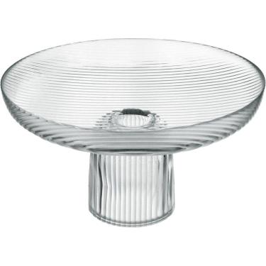 Imagem de Centro Mesa Fruteira Home&co Com Pe Vidro 17x30 Transparente