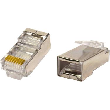 Imagem de Conector Rj-45 8p8c Cat6 Blindado Pct Com 10pçs