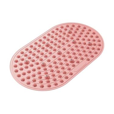 Imagem de Ysyqkn Tapete de massagem para os pés portátil em silicone, com pontos antiderrapantes, ideal para escritório, banheiro, ioga e academia. para homens e, Rosa