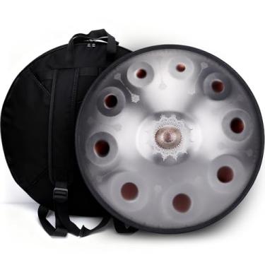 Imagem de Tambor de mão "SINGOFIRE", tambor de mão para adultos, 55 cm 432Hz D Menor Handpan, Celestial Bloom - Golden Eye Nebula