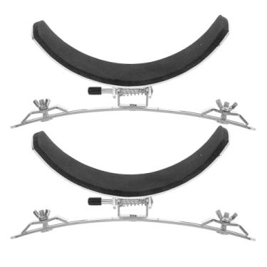 Imagem de OFFSCH 2 peças de aço inoxidável suporte de bateria para tarola estável acessório de descanso de perna para instrumentos de percussão acessório leve e portátil para melhor desempenho