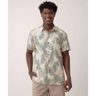 Imagem de Camisa Masculina Estampada Manga Curta MR-83023, Bege, GG