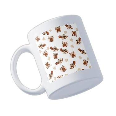 Imagem de Caneca Xícara de Café em Porcelana 300ml com Ilustração de Brinquedos de Madeira