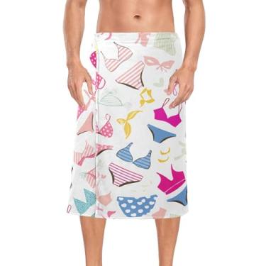Imagem de Burbuja Estampa de roupa de banho masculina envoltório de banho macio com elástico ajustável para chuveiro, sauna, academia, toalha de saída