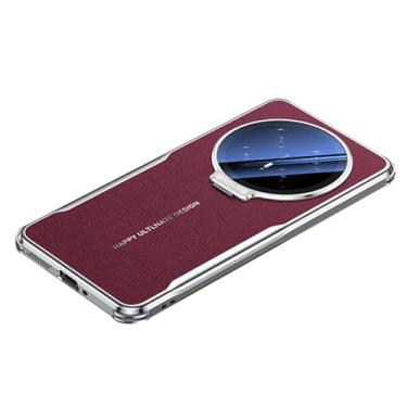 Imagem de LYJSMGZ Capa à prova de choque para Huawei Honor Magic 8 Pro/Magic 8, capa de suporte de anel de lente de metal fina respirável fosco anti-impressão digital, vermelha, Majic 8 Pro