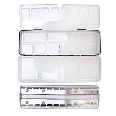 Imagem de Caixa de aquarela de folha de flandres preto 24 cores pintura pigmento sólido caso fornecimento de pintura