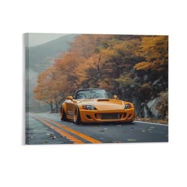 Imagem de HouLaiZhe S2000 Jdm Carro Folhas de Outono Cartazes Tela Estética Sala Decoração de Parede Impressões Galeria Sala Decoração de Parede para Quarto Sala de Estar Escritório 16 x 20 polegadas (40 x 50