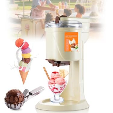 Imagem de MáQuina De Sorvete – Mini MáQuina AutomáTica De Sorvete Cremoso Para Casa Com Coletor De Bolas, RemovíVel E LaváVel, Grande Capacidade De 1000ml Para Restaurantes E Lanchonetes