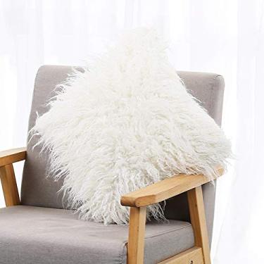 Imagem de Funda de Travesseiro Pelúcia Falsa Macia e Fluffy com Zíper Escondido Capa Almofada Decorativa para Decoração Casa Cama Sofá Quarto Carro Menos Queda Pelo Amigável à Pele Fácil Cuidar Acento Luxo