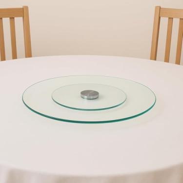 Imagem de Prato Giratório Redondo 30cm Vidro Temperado Para Confeitagem Mesa Centro Decoração Bailarina Resistente Bolos Doces Festa