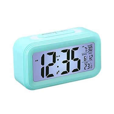 Imagem de Relógio Digital Multifuncional com Luz Noturna de Mesa Eletrônico LEDs Função Exibição Alarme Data e Temperatura Fácil U