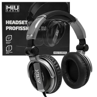 Imagem de Fone de Ouvido Headset DJ Profissional com Fio, Drivers Alto-Falantes 57mm, Conexão P2 Plug 3.5mm e 6.3mm com Cabo 3 Metros e Adaptador P10