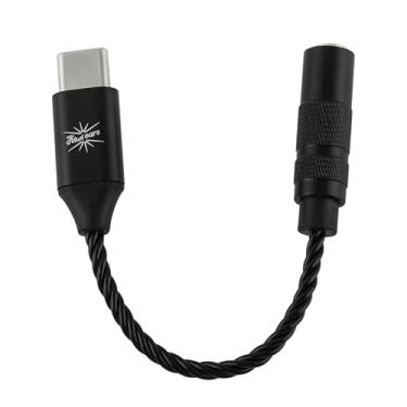 Imagem de Linsoul Cabo adaptador DAC Kiwi Ears AD1 tipo C para fone de ouvido fêmea de 3,5 mm, USB C para auxiliar IEM Dongle com chip KT02H20, alta resolução 32 bits/384 kHz, padrão CTIA para iOS/Android