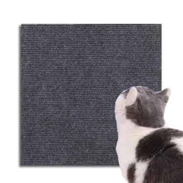 Imagem de Tapete de arranhamento para gato Wall Sofa Artefato teaser resistente ao desgaste e Arranhador parede com adesivo multifuncional sem queda pelúcia 1pc