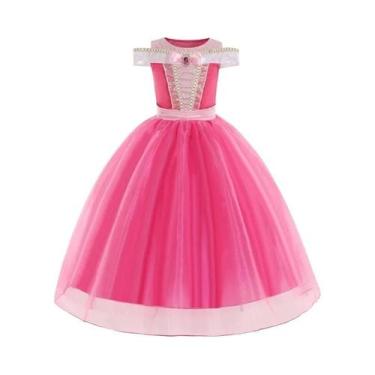 Imagem de Vestido De Princesa Aurora Bela Adormecida Para Meninas, Fantasia De C