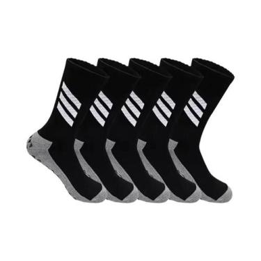 Imagem de Meias Esportivas Antiderrapantes 5 Pares Meias De Futebol, Basquete, T