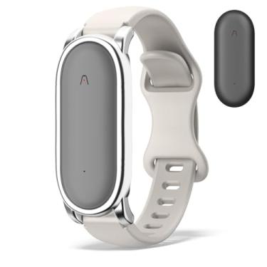 Imagem de Nimuw Pulseira de silicone macio ajustável com amortecedor de policarbonato compatível com plaud NotePin & Plaud NotePin S (2025) (Starlight)