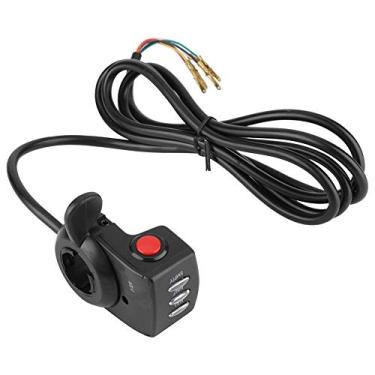 Imagem de Generic Conjunto de Acelerador de Polegar Torcido de Controle de Velocidade 48V para Bicicleta Elétrica Preto 6 Fios 165 Cm Compatível para Bateria de Lítio Aplicável para Ciclistas de Bicicleta