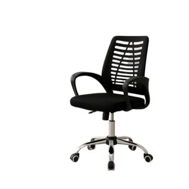 Imagem de Cadeira Escritório Ergonômica Giratória Tela Mesh Preta com Rodas
