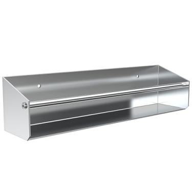 Imagem de Famiron Suporte de lata de spray de parede prata para garagem e espaço de trabalho, organizador de rack de armazenamento de garrafa de tinta aerossol para trailer e trailer de corrida fechado, suporte